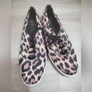 Kate Spade Animal Print Sneakers with Black and Tan
